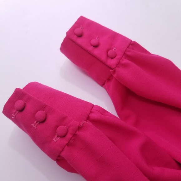 1970s Leslie Fay ILGWU pink longsleeve dress - Picture 5 of 10